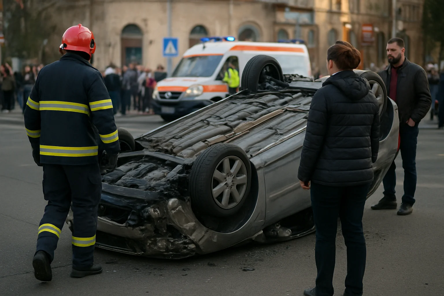 Accident cu 3 victime pe Strada 9 Mai din Bacău