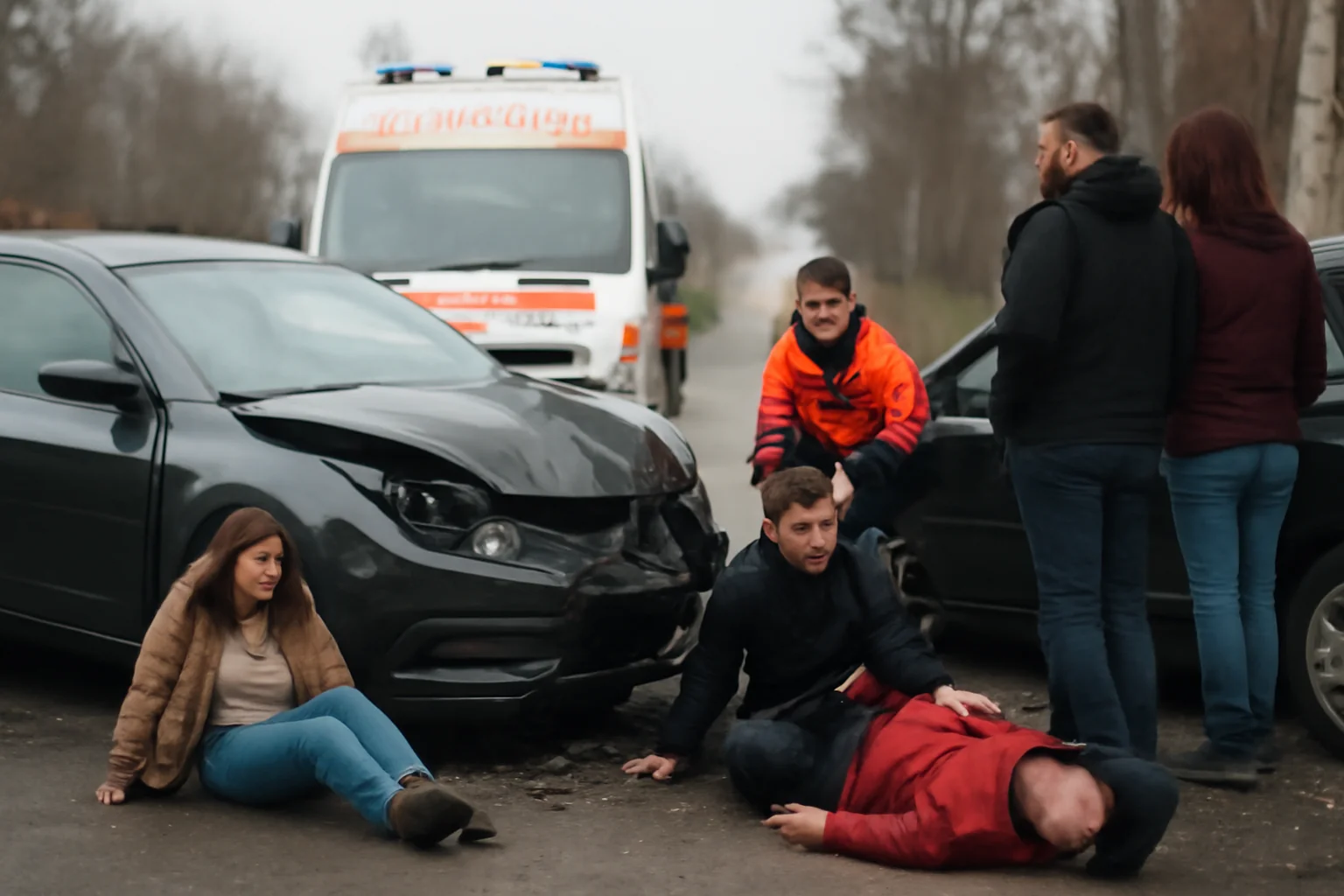 Accident cu trei răniți în Moinești, județul Bacău, după impactul dintre două autoturisme
