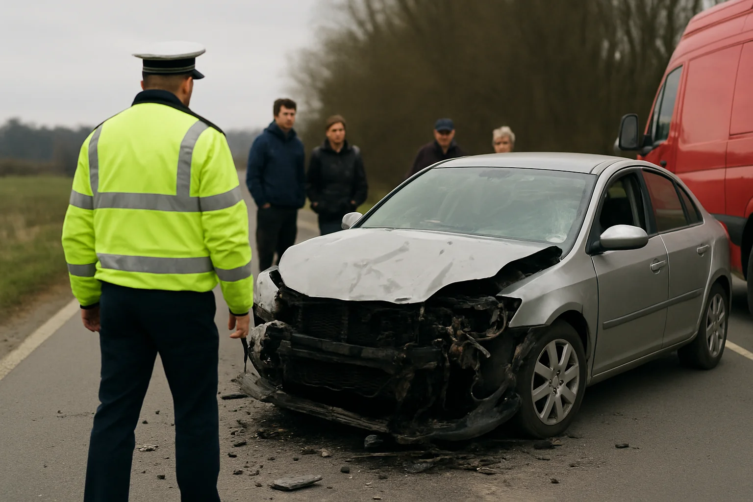 Accident pe DN2-E85 la Cleja: O femeie de 64 de ani, rănită și transportată la UPU Bacău