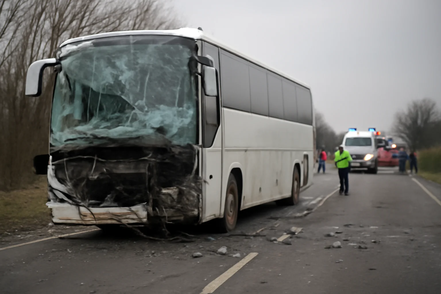Accident rutier grav pe DN2, lângă Bacău: autocar cu cetățeni ucraineni implicat într-o coliziune cu un microbuz