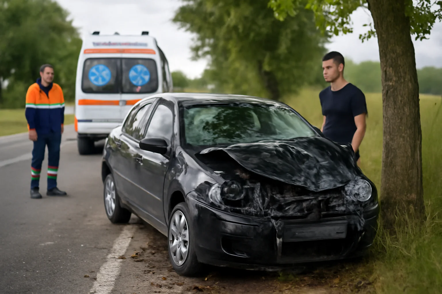 Accident rutier pe DN 2G, în apropiere de Bacău: tânăr de 28 de ani rănit și transportat la spital