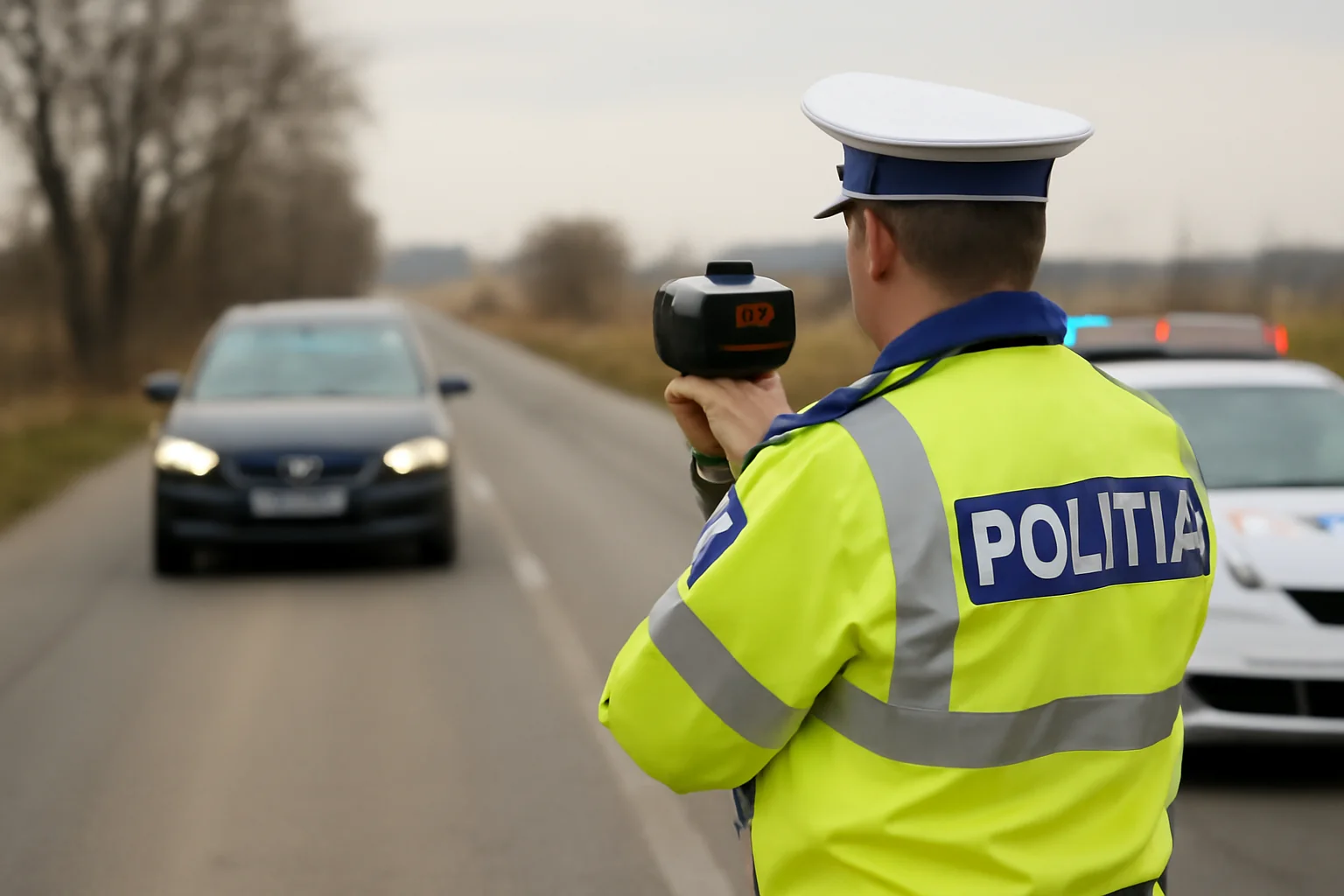 Acțiune a Poliției Rutiere în Bacău pentru combaterea vitezei excesive pe drumurile județene