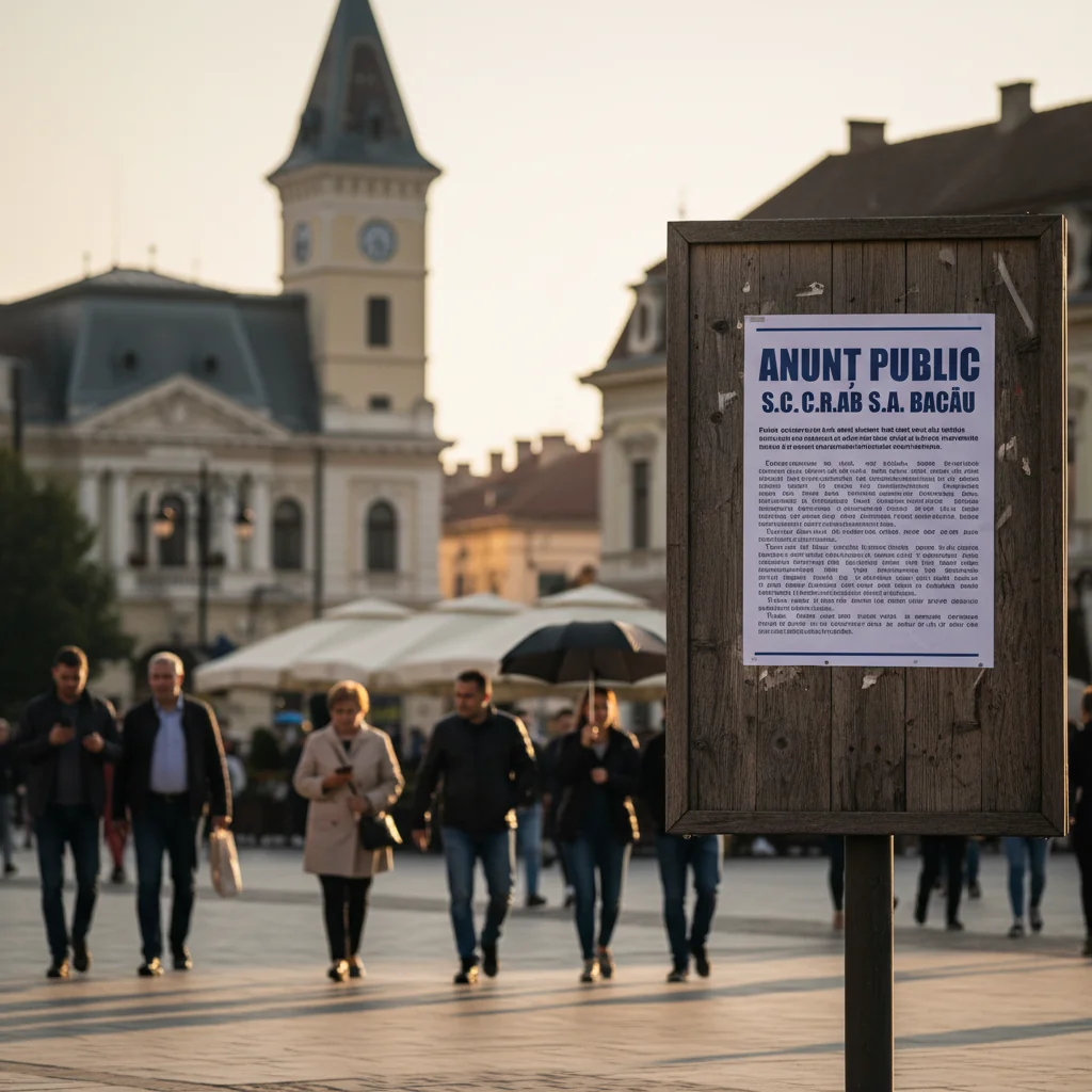 Anunț public important de la S.C. C.R.A.B. S.A. Bacău pentru locuitorii din Bacău
