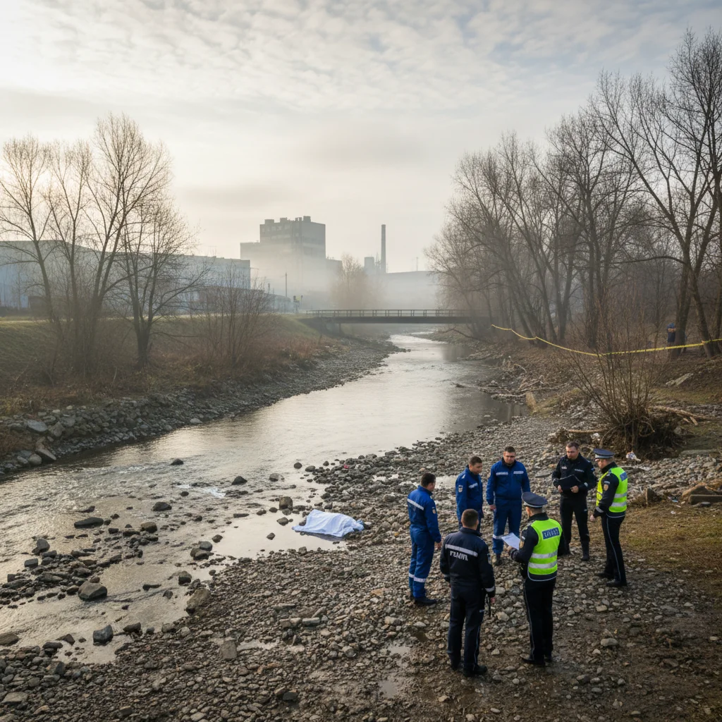 Bărbat găsit decedat în albia râului Cașin, Onești; Poliția investighează cu dosar penal pentru ucidere din culpă
