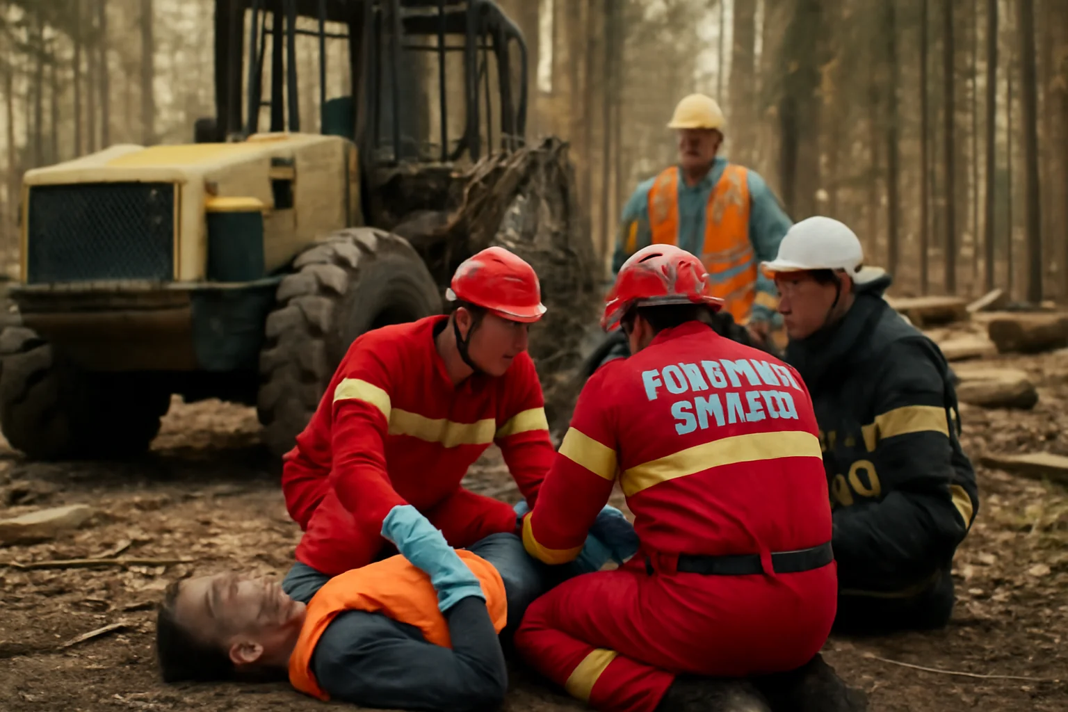 Bărbat rănit într-o exploatare forestieră la Comănești, intervenție SMURD în județul Bacău