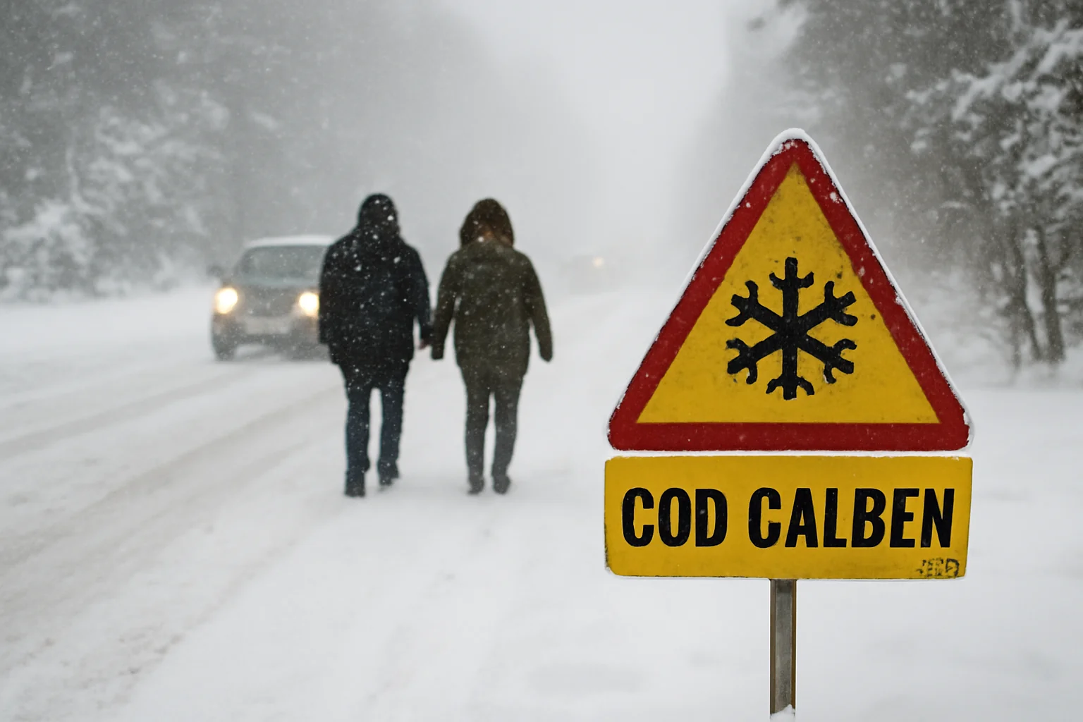 Cod galben de ninsori viscolite la Bacău: avertizare meteo până luni dimineață