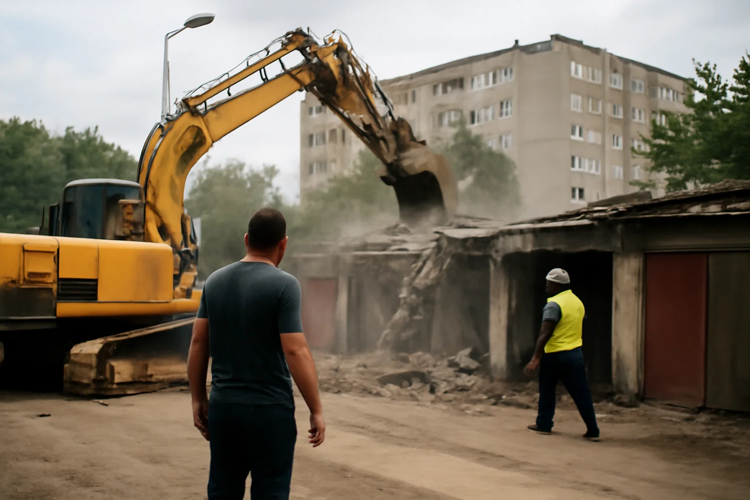 Demolarea garajelor de pe Ștefan cel Mare și Veniamin Costache