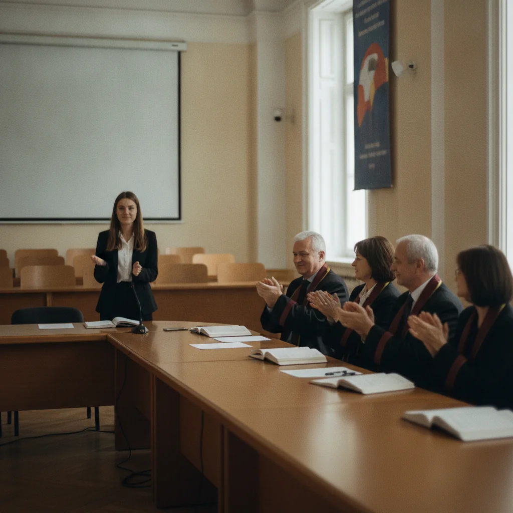 Doctorat la Bacău: Olga Chirciu a studiat materiale în medii corozive