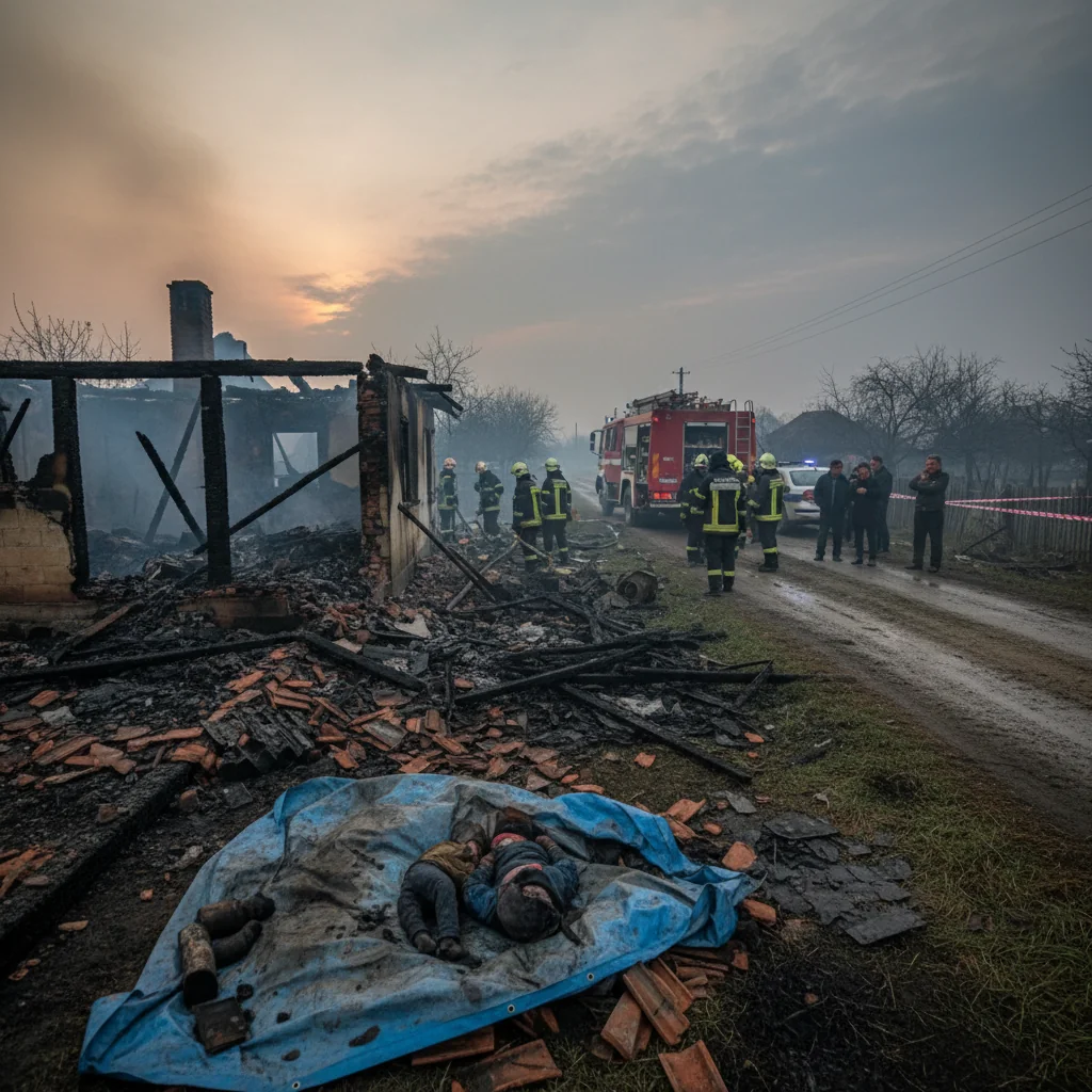 Doi frați și-au pierdut viața într-un incendiu de locuință la Gura Văii, județul Bacău