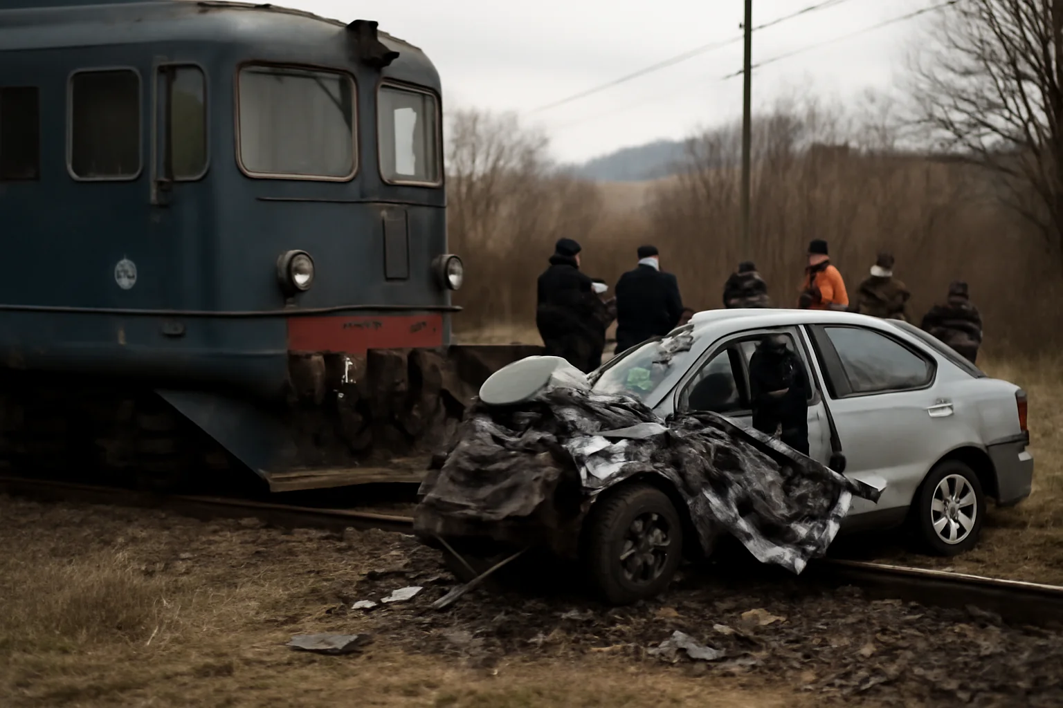 Două persoane au murit într-un accident feroviar la Dofteana, județul Bacău