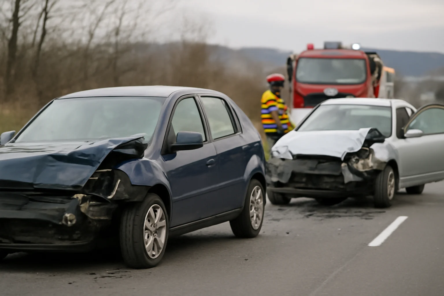 Două persoane rănite într-un accident pe DN2 la Răcăciuni, județul Bacău