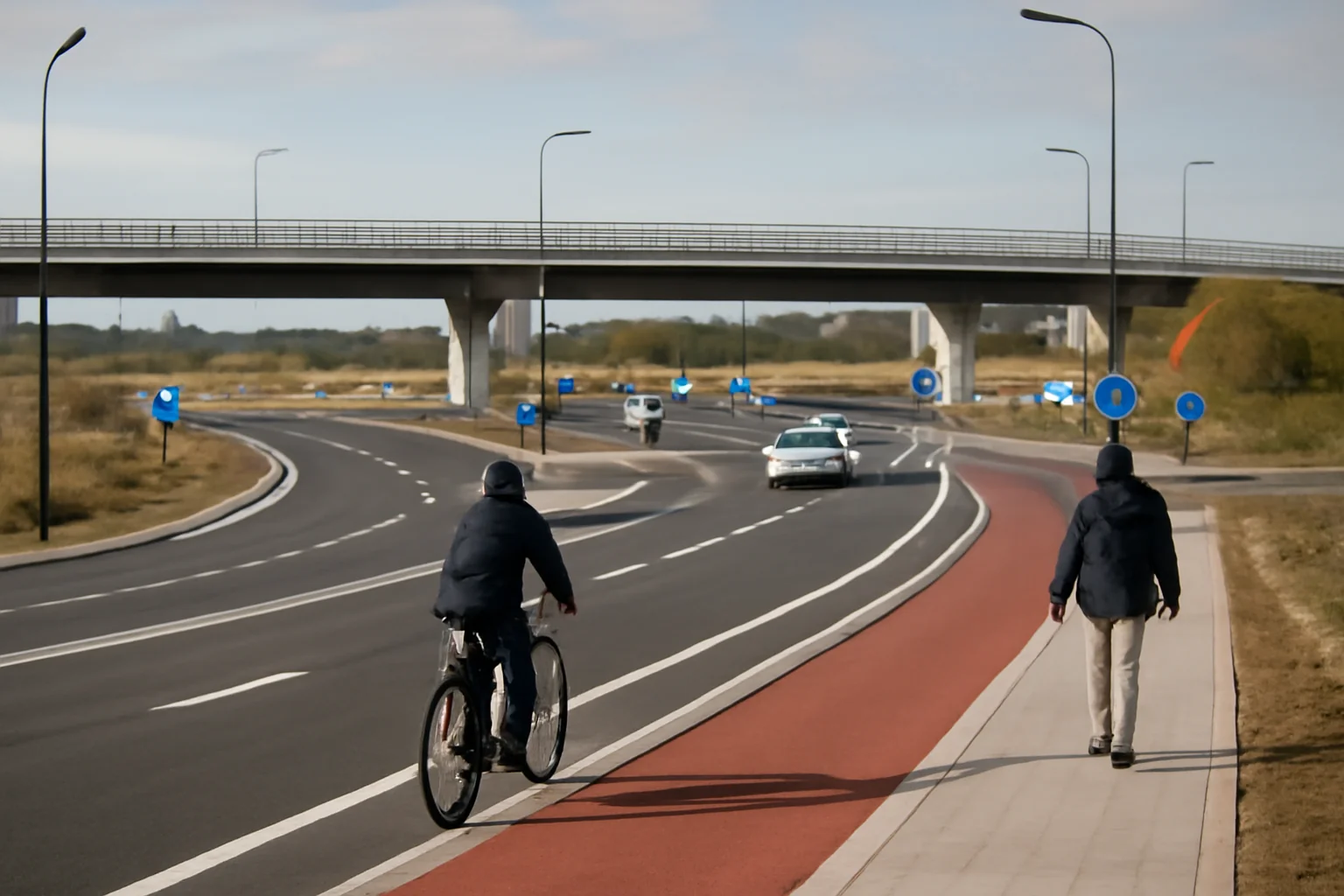 Drum estic de 5,5 km cu pod, giratorii și piste de biciclete