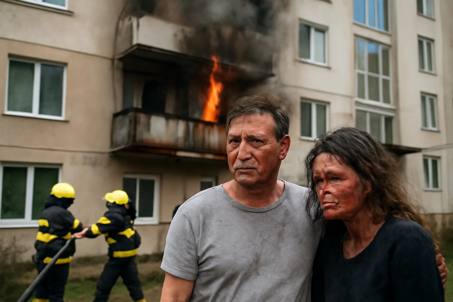 Explozie urmată de incendiu într-un apartament din Onești, județul Bacău: două persoane rănite grav