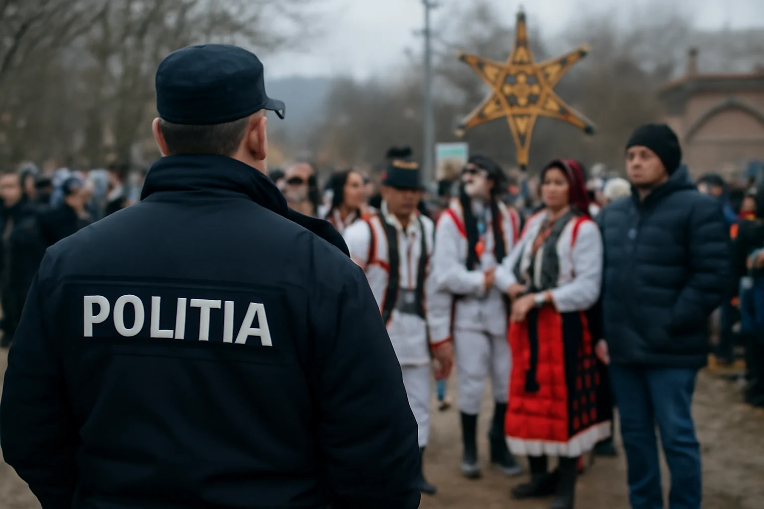 Forțe de ordine mobilizate la manifestările de Anul Nou din Oituz, județul Bacău