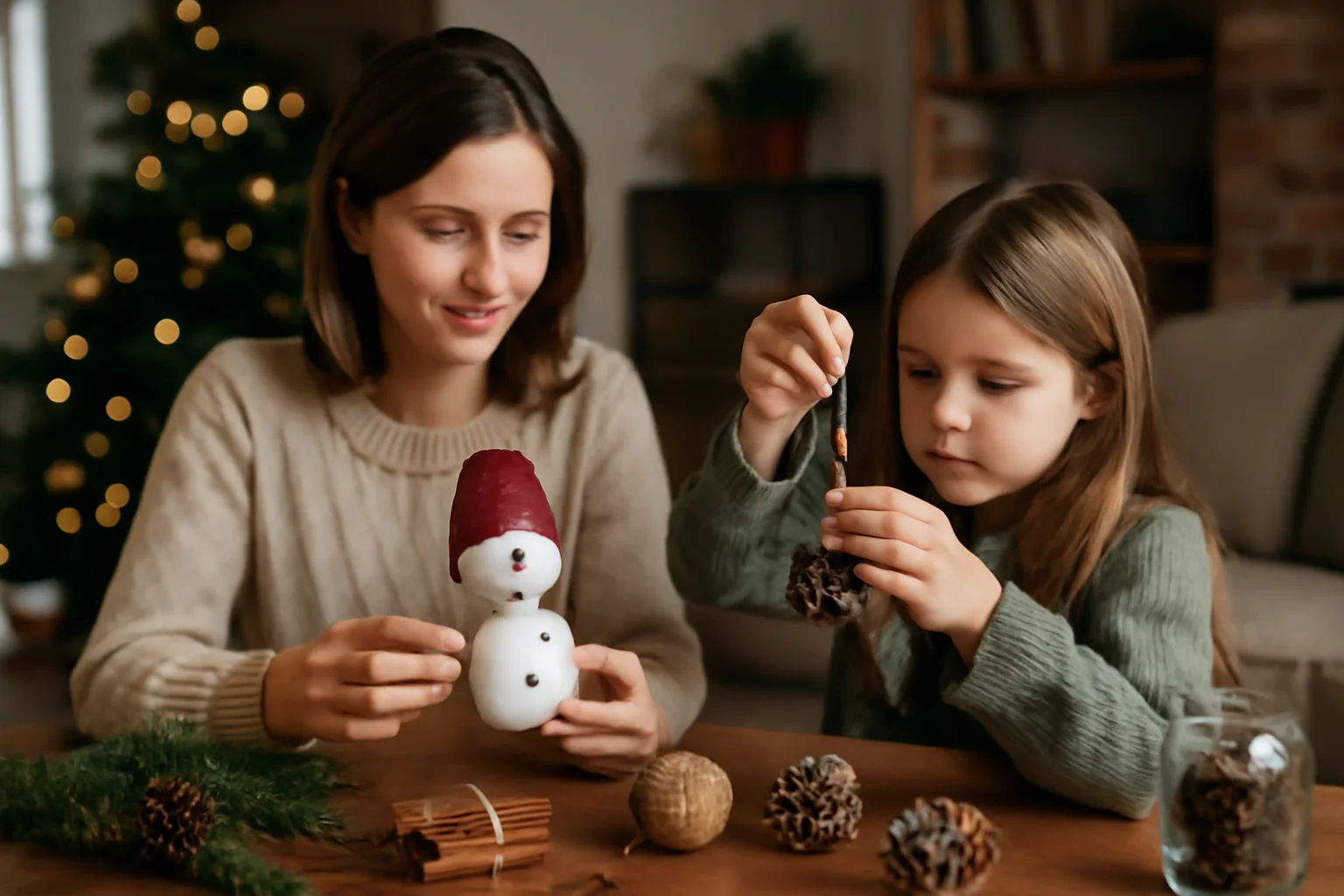 idei simple pentru decorațiuni de iarnă din materiale reciclate
