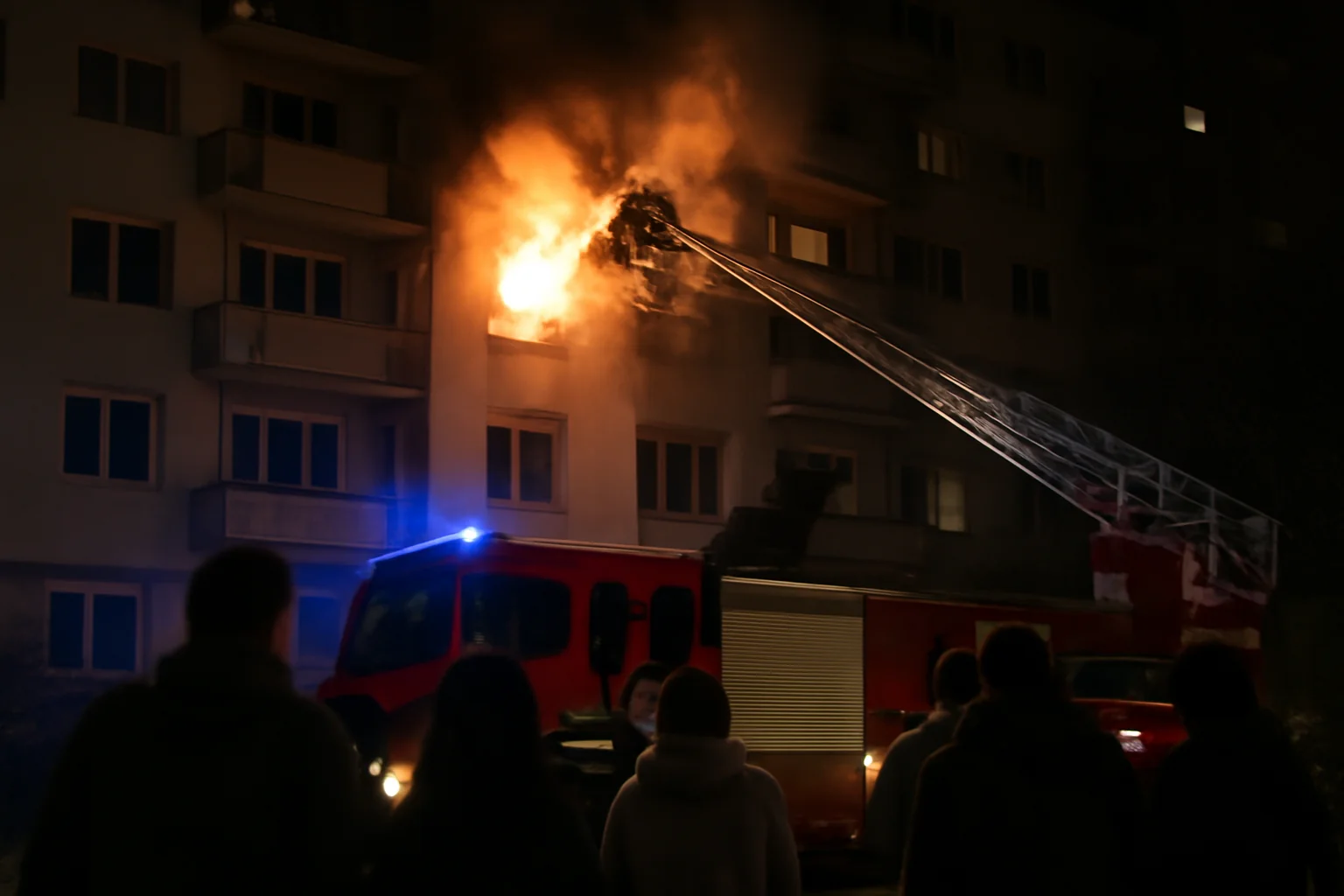 Incendiu de noapte la un apartament din Bacău: locatari evacuați de pompieri