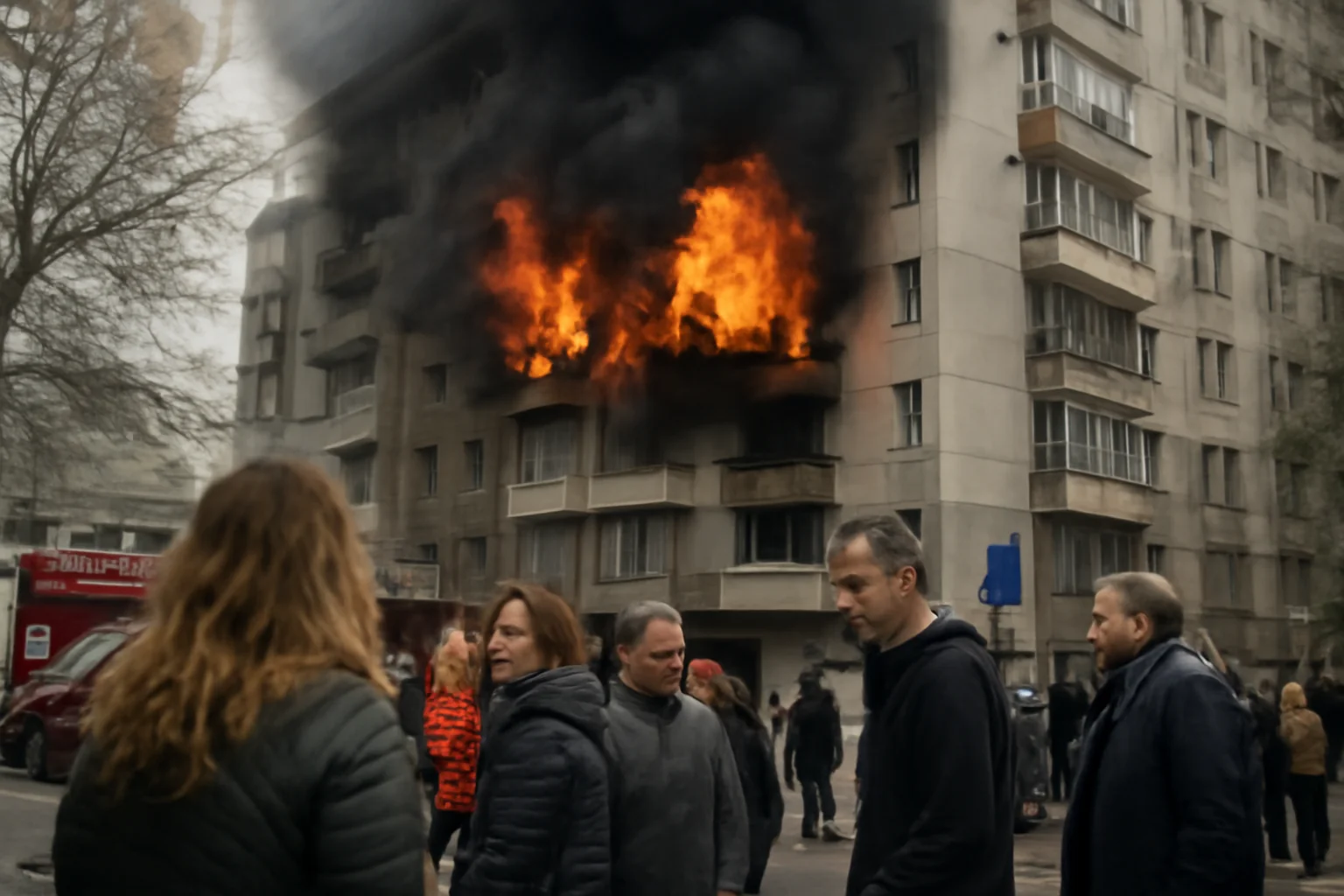 Incendiu într-un bloc din Bacău: zeci de locatari evacuați în toiul nopții