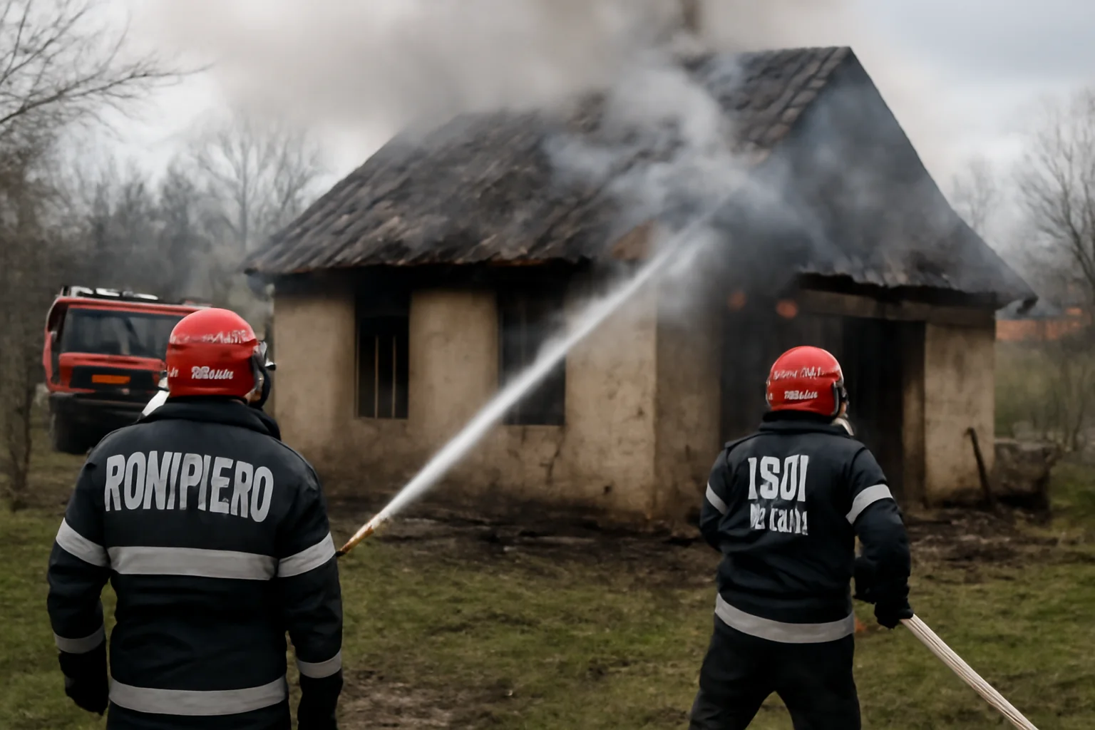 Incendiu la acoperișul unei locuințe din comuna Horgești, gestionat de pompierii ISU Bacău