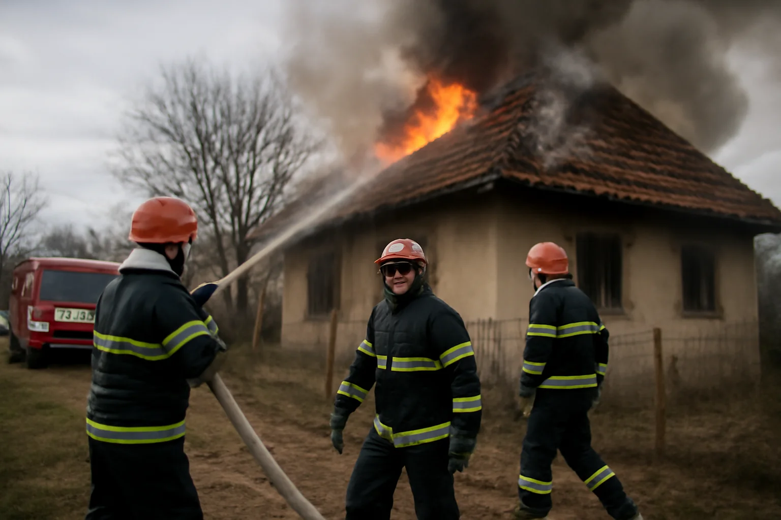 Incendiu la o locuință din comuna Horgești, gestionat fără victime de pompierii din Bacău