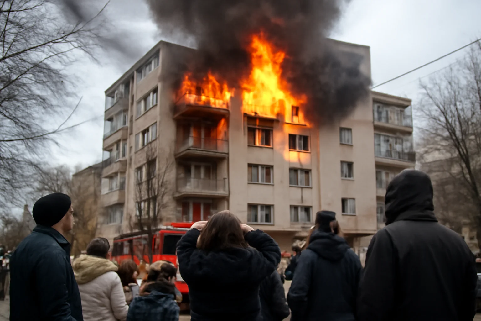 Incendiu la parterul unui bloc din Bacău, zeci de locatari evacuați în timpul nopții