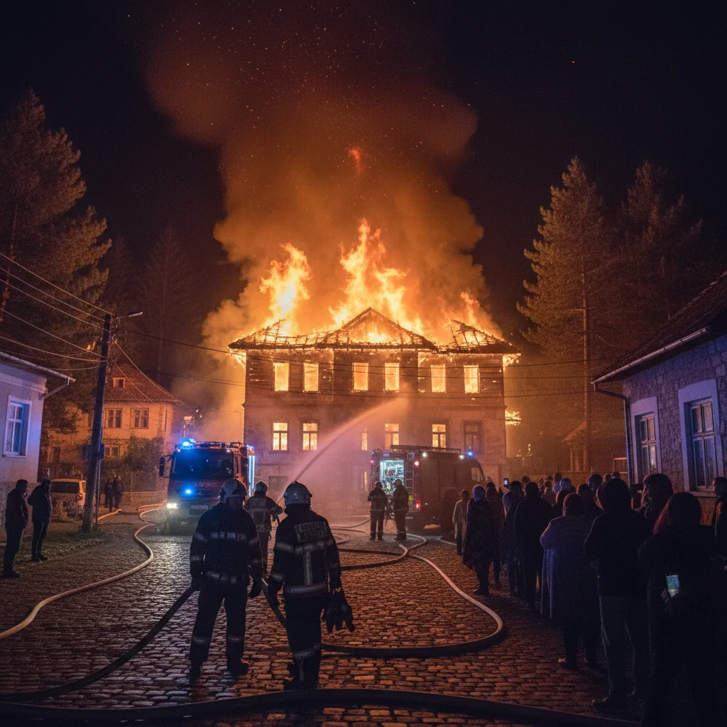 Incendiu puternic la o locuință din Slănic Moldova – pagube majore raportate
