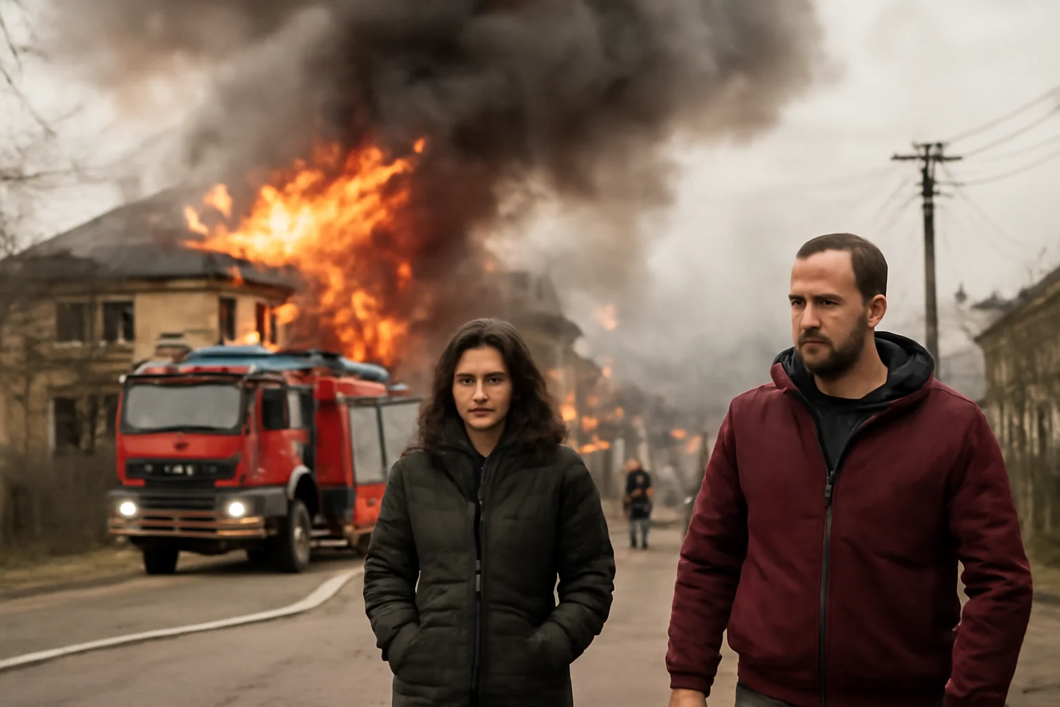 Incendiu tragic la Onești: bărbat decedat, femeie spitalizată