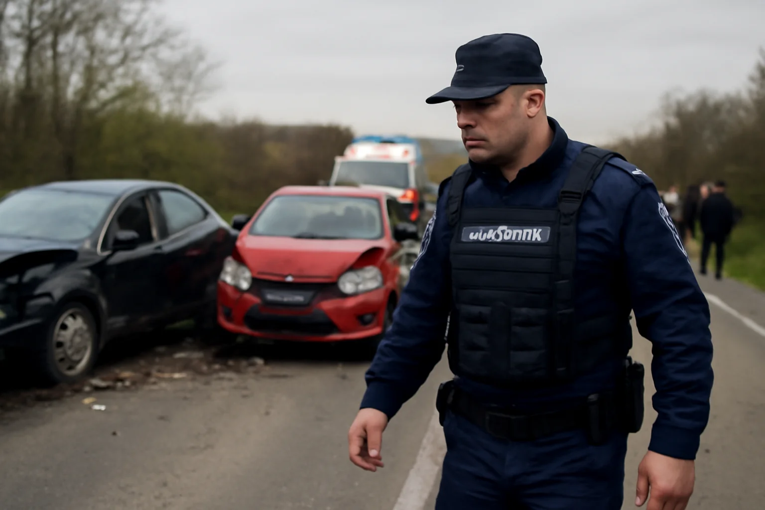 Jandarm din Bacău intervine din timpul liber la un accident rutier în comuna Răchitoasa