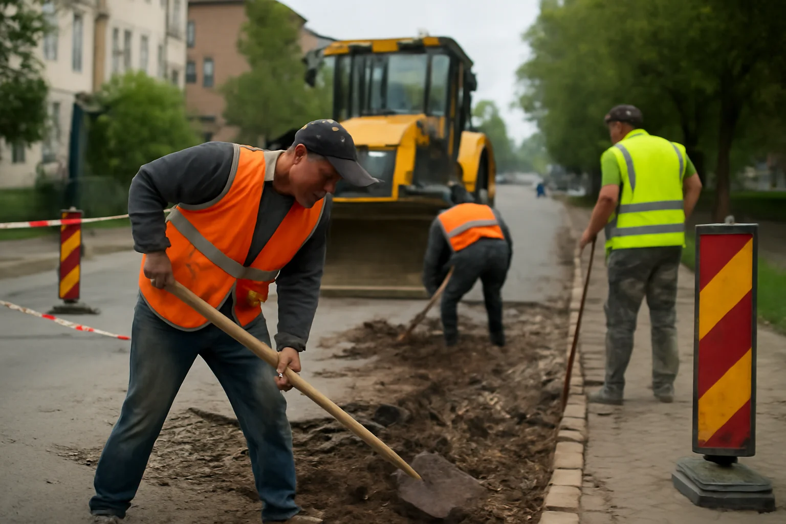 lucrări de intervenție pe strada Alexandru Ioan Cuza