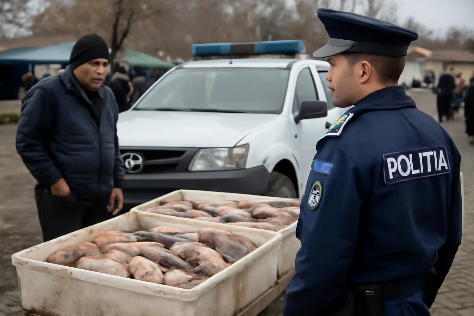 Peste 150 kg de pește confiscate la târgul din Podu Turcului – Comerciantul anchetat penal