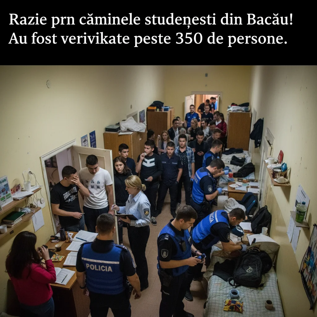 peste 350 de persoane verificate în cadrul unei razii