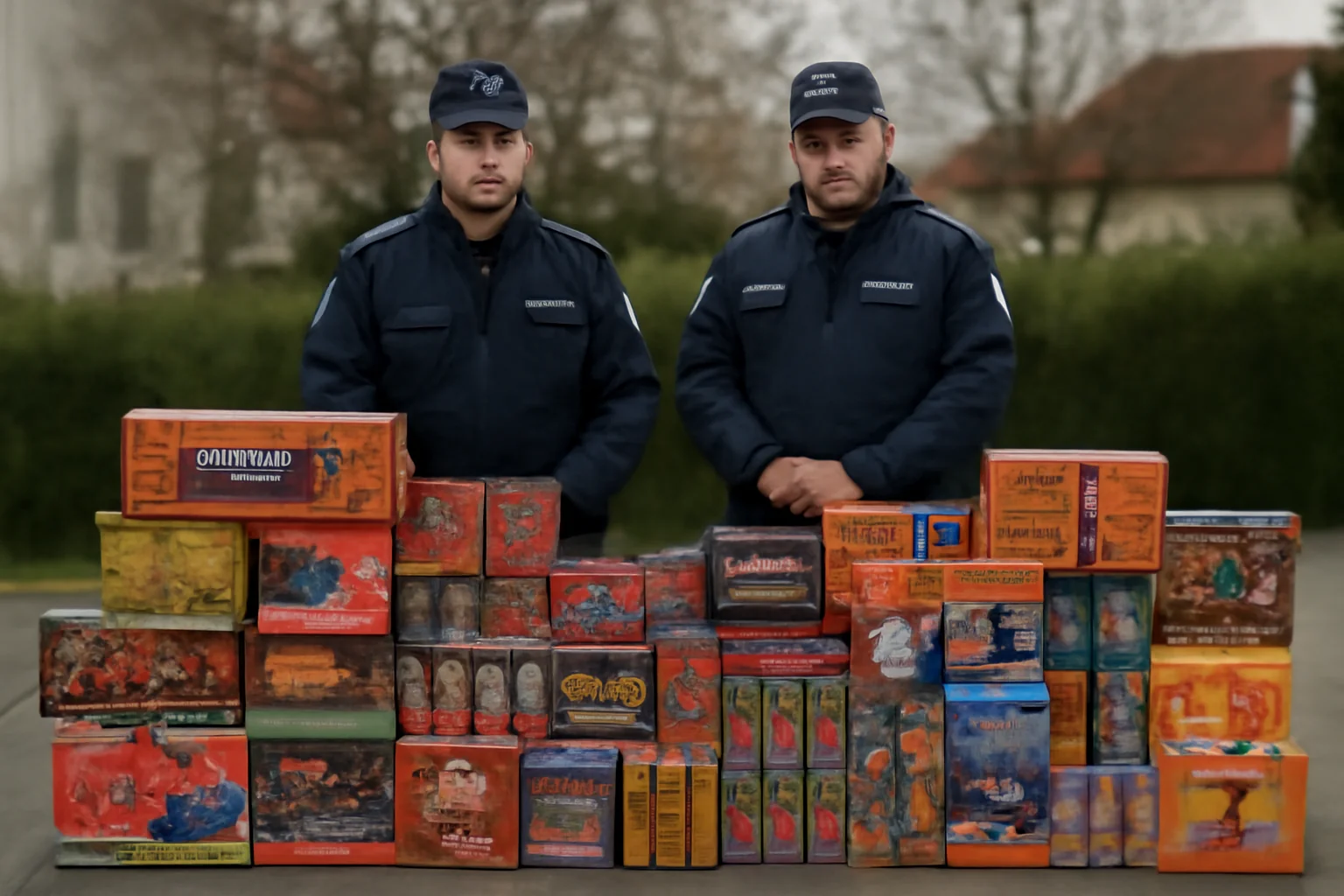 Peste 7.000 de articole pirotehnice interzise, confiscate de jandarmi în județul Bacău