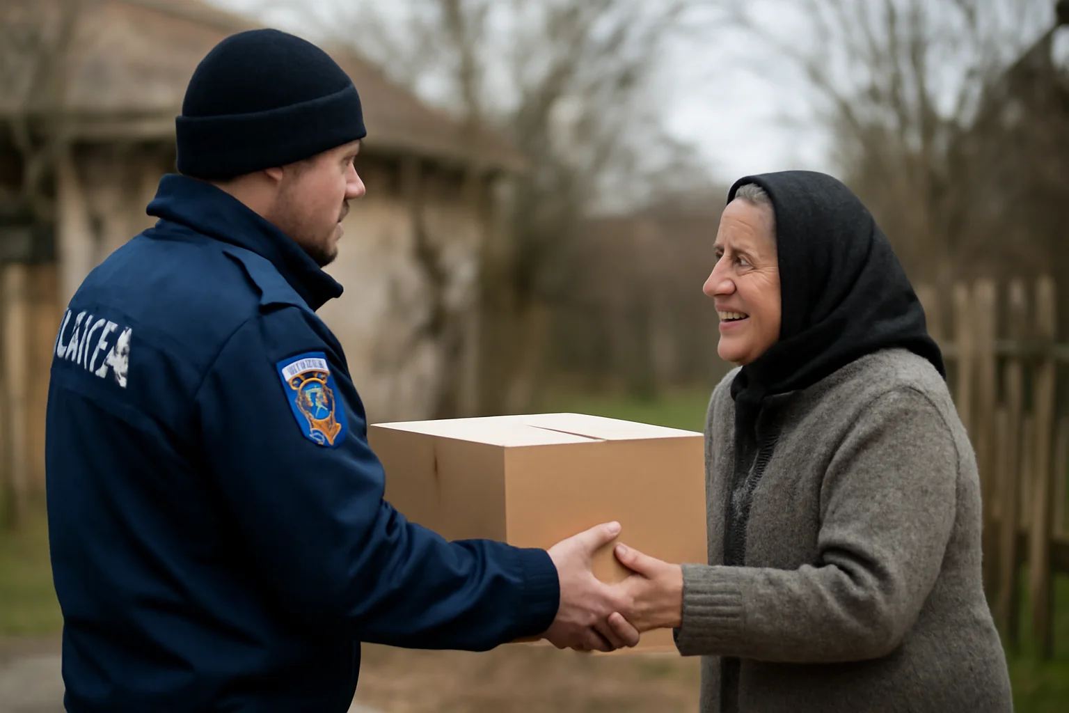 Polițiștii din Bacău au oferit daruri de Crăciun familiilor nevoiașe din trei comune