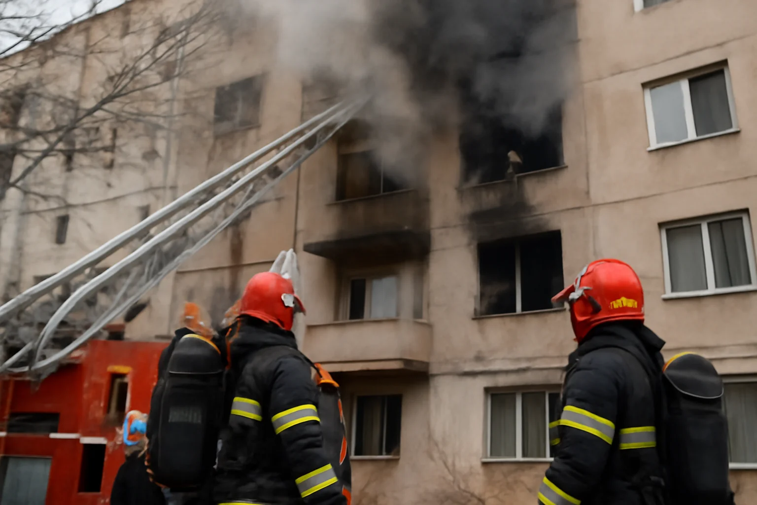Pompierii Intervin la Un Apartament în Flăcări