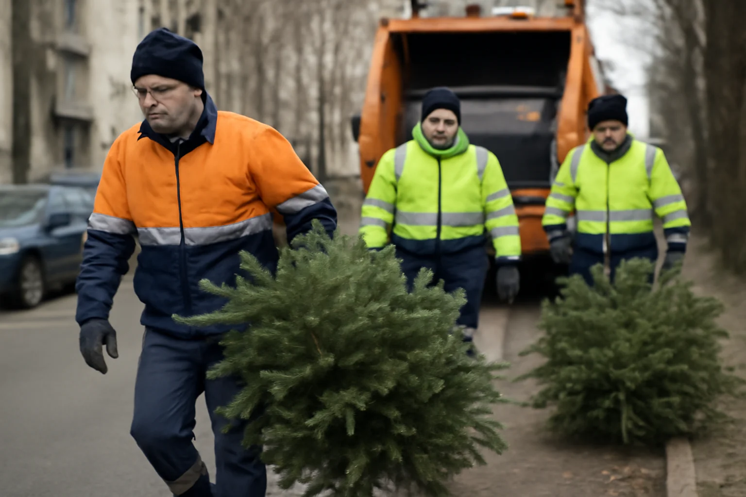 Program special în Bacău pentru colectarea brazilor de Crăciun după sărbători