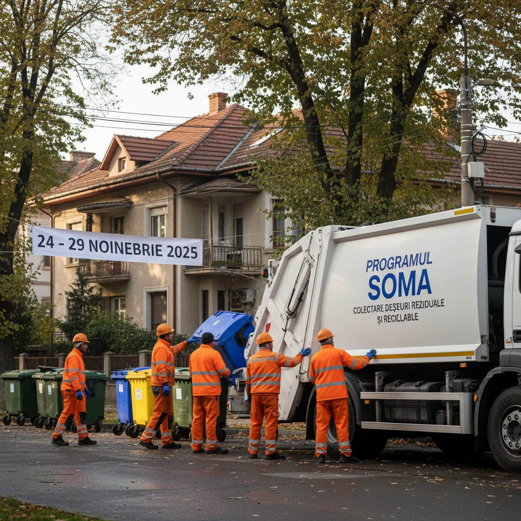 Programul SOMA de colectare a deșeurilor reziduale și reciclabile în perioada 24-29 noiembrie 2025