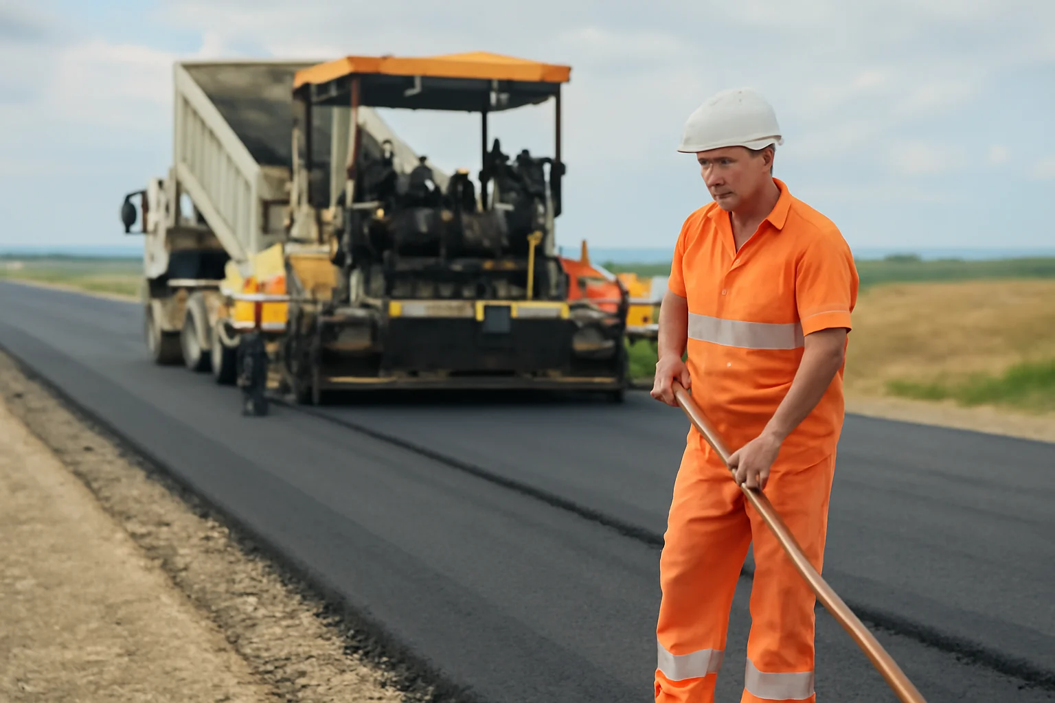 Progres semnificativ pe tronsonul Adjud-Răcăciuni din jud. Bacău, asfalt turnat de Umbrărescu pe autostrada A7