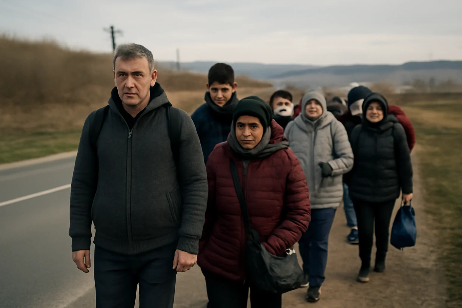 Sate izolate, oameni merg kilometri pe jos după schimbări