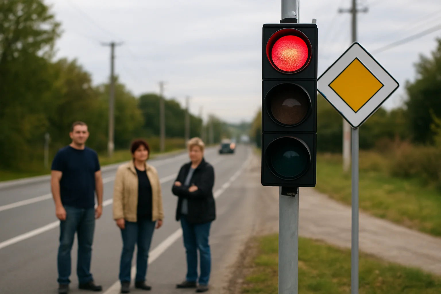 Sistem de semaforizare nou la intersecția DJ Hemeiuș–Mărgineni
