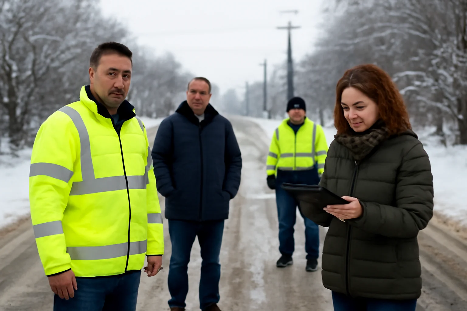 Starea drumurilor județene din Bacău după ninsorile recente, evaluată de autorități