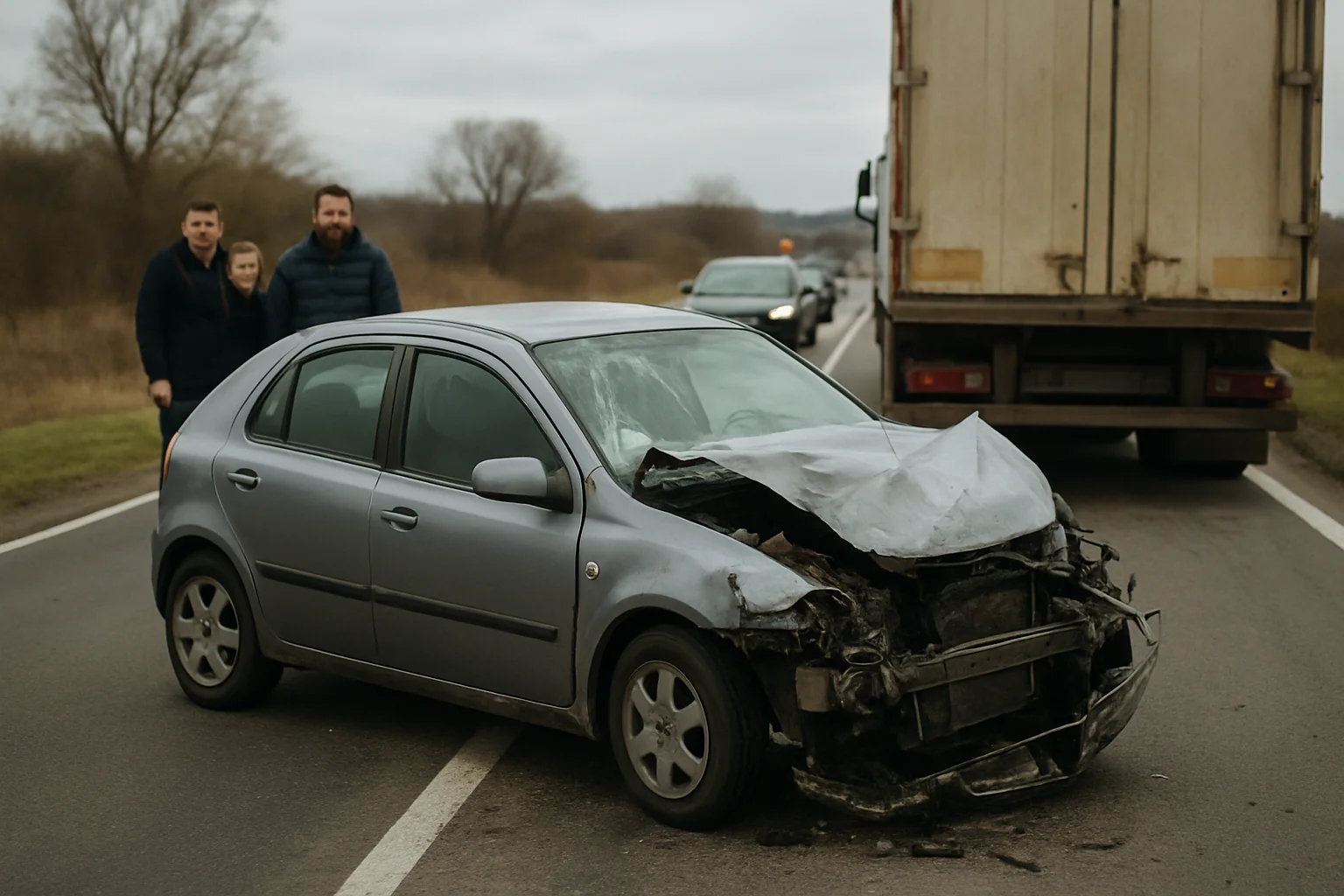 Trafic blocat pe Centura Bacău, la ieșirea A7 Nicolae Bălcescu