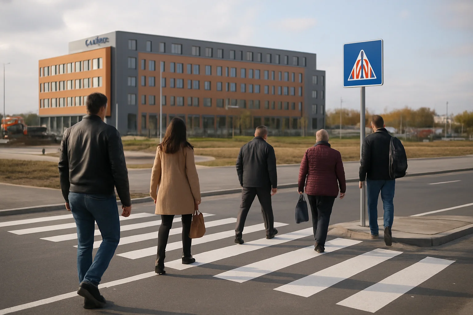 Trecere pietoni relocată pe Tecuciului, Bacău, pentru Campus Dedeman