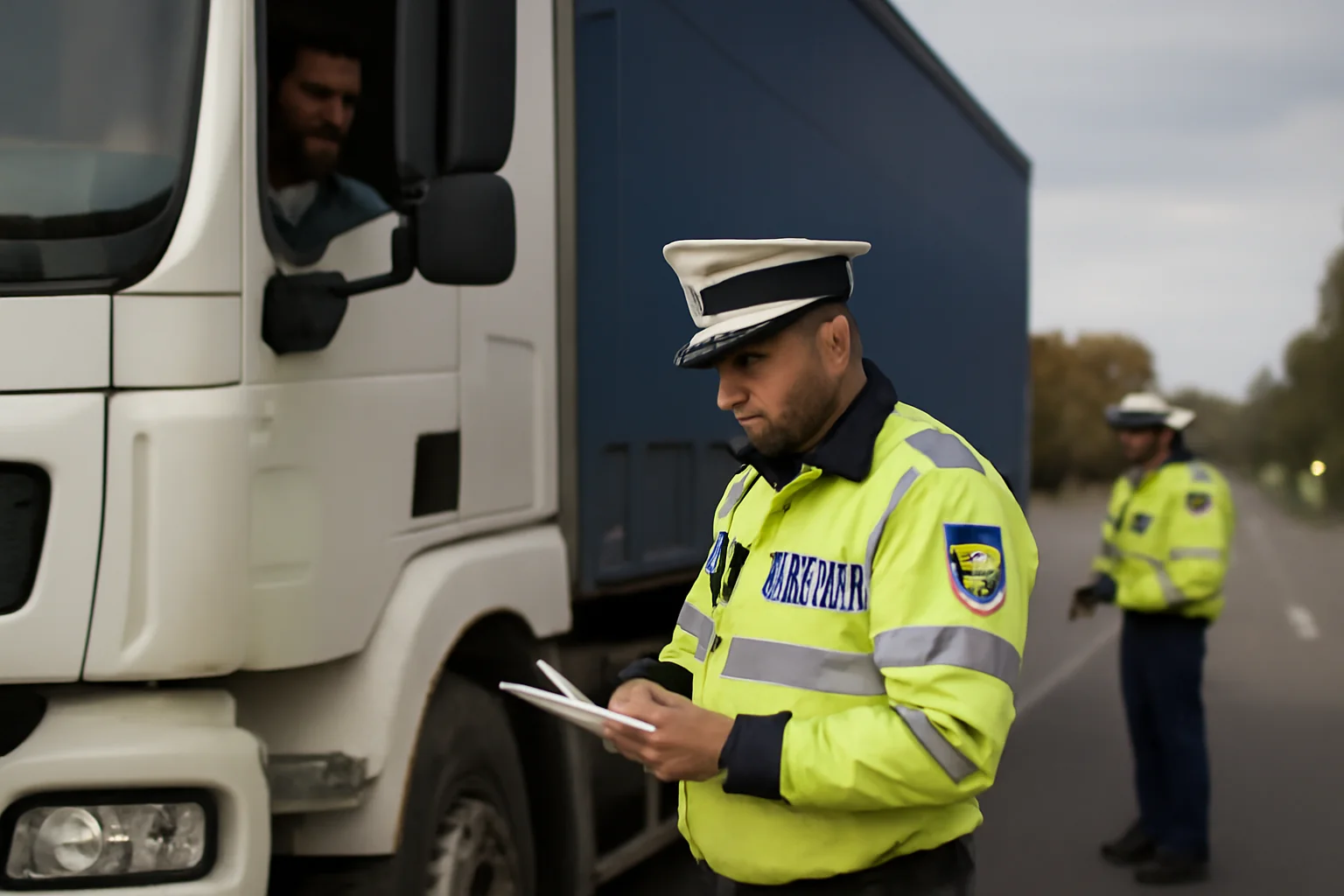 Zeci de șoferi de TIR și autocare sancționați de polițiști în urma unui amplu control rutier în județul Bacău